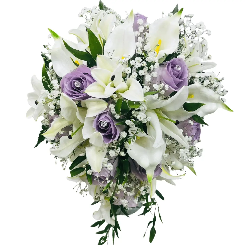 Calla Lilies & Rose Bridal Bouquet