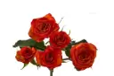 M26 50cm Spray Roses Orange Saona