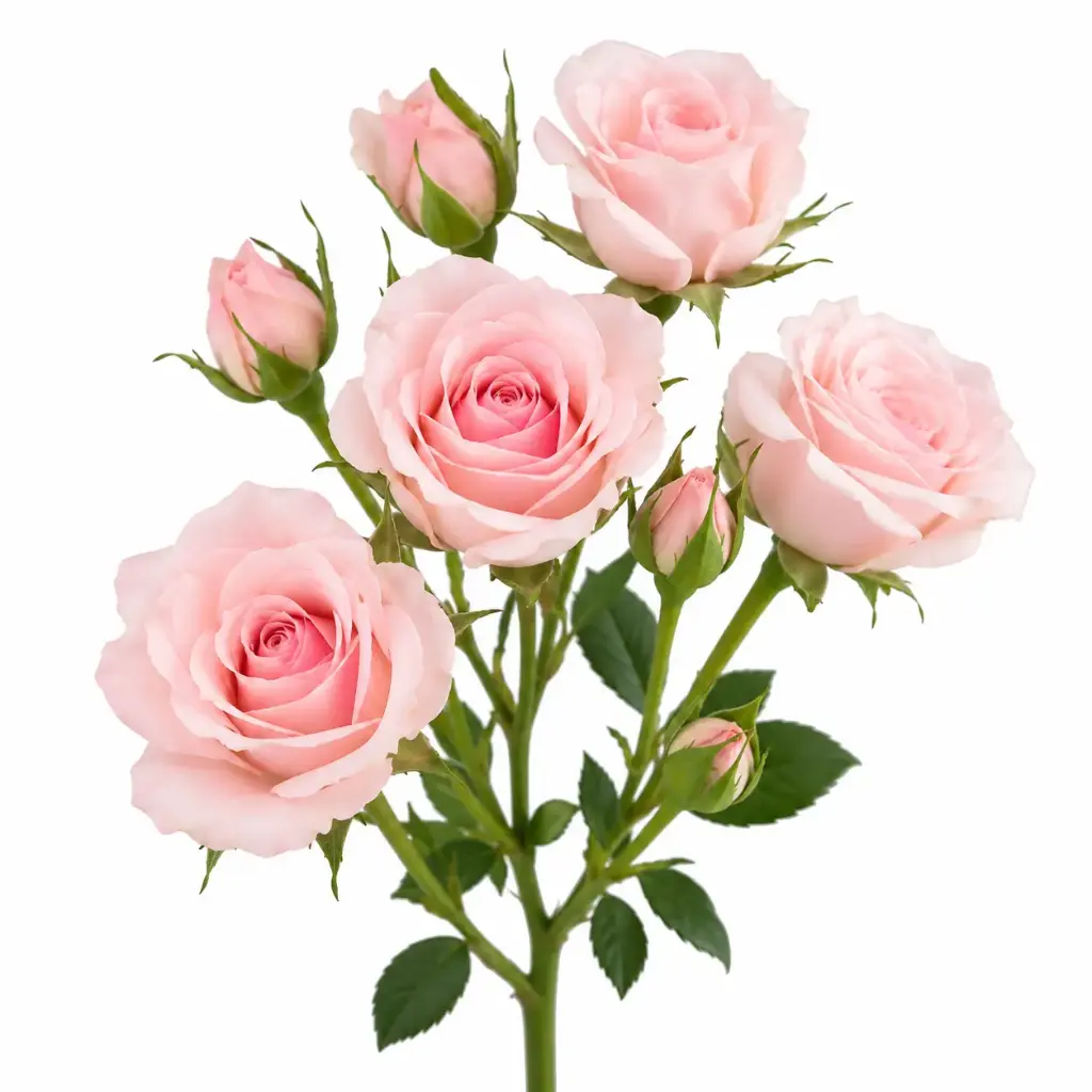 Spray Roses Light Pink Majolika 