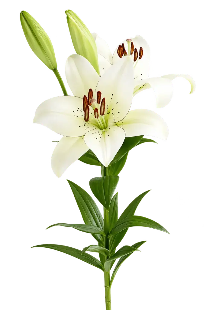 AL26 Asiatic Lilies White Freckles