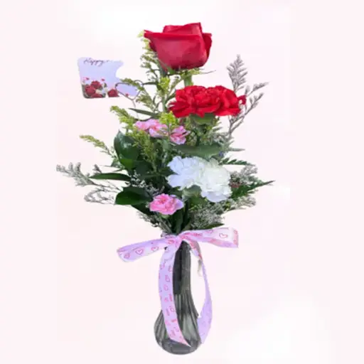 1 Rose & Carnations