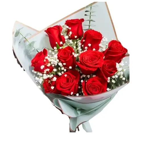 12 Roses Wrapped W Fillers 