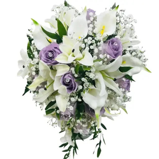 Calla Lilies & Rose Bridal Bouquet